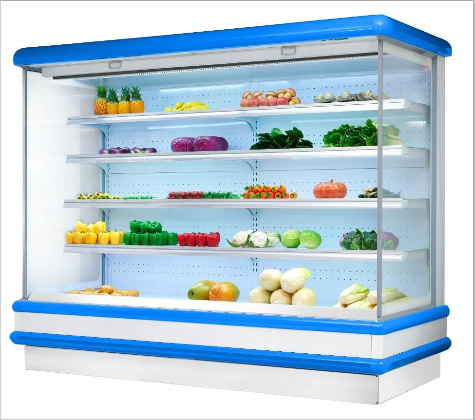 Factory Price Front Open Cooler Fruit & Vegetable Chiller Showcase