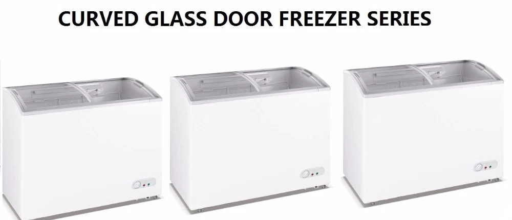 2500mm Sliding Glass Door Commercial Refrigerator Display Combi Island Freezer