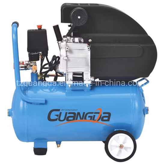 China Fábrica de alta qualidade com acionamento direto 1.5HP 2HP 24L 25L Compressor de ar