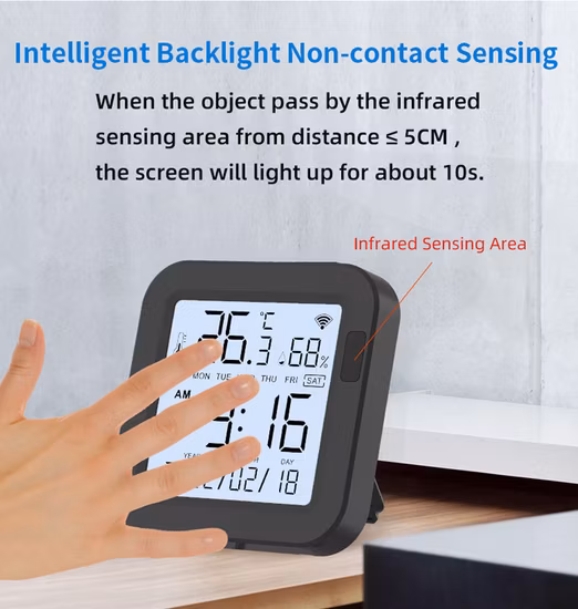 Controle remoto TV Controle Remoto Inteligente IR Controle Remoto com Sensor de Temperatura e Umidade