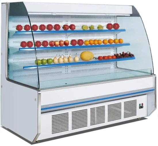 Vitrine de exibição de geladeira de frutas e vegetais para bolo de pão de mesa (bancada