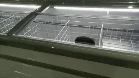 congelador comercial da ilha de Combi da exposição do refrigerador da porta de vidro deslizante de 2500mm