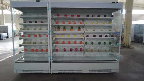 Bebidas de supermercado, carne, frutas e vegetais, refrigerador vertical Delicatessen Multideck comercial com resfriador de porta
